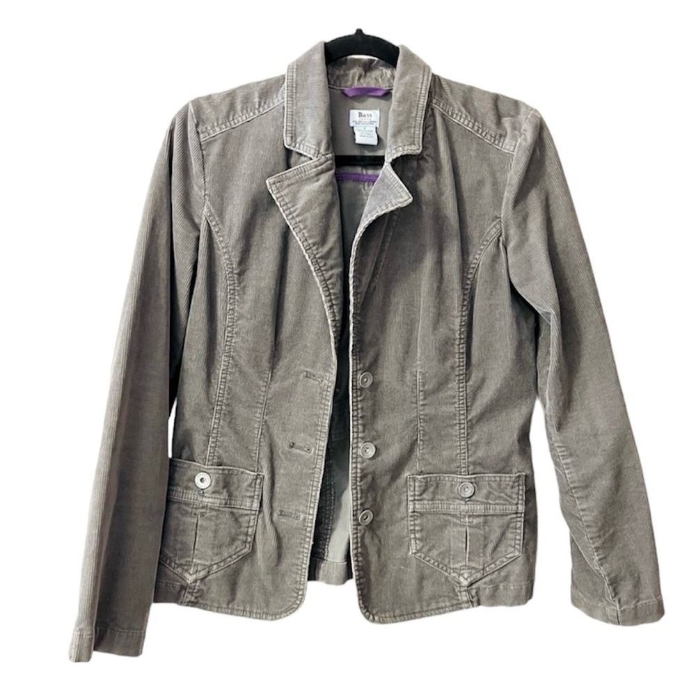 Bass women’s corduroy blazer jacket gray size small NWOT